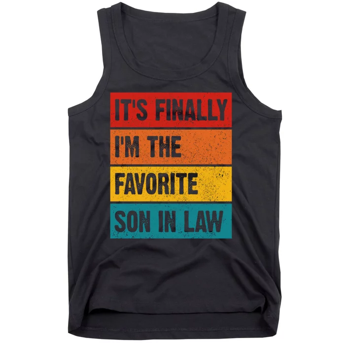 Retro Its Favorite Son In Law Funny Jokes Tank Top