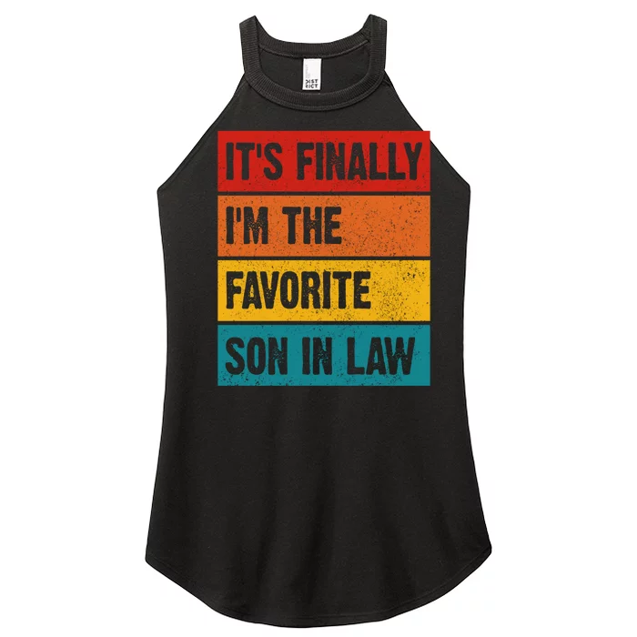 Retro Its Favorite Son In Law Funny Jokes Women’s Perfect Tri Rocker Tank