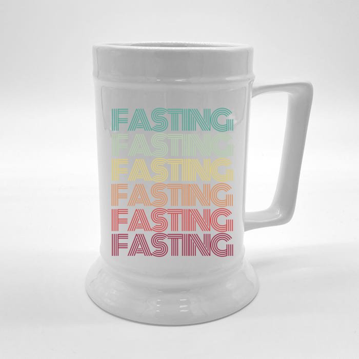 Retro Im Fasting Mode On Autophagy In Progress Ramadan Life Great Gift Front & Back Beer Stein