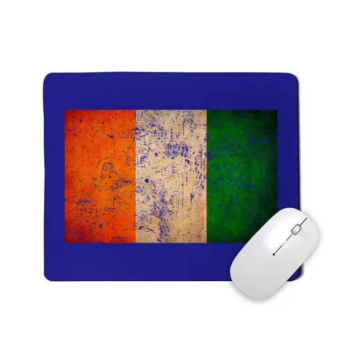 Retro Irish Flag Funny Gift Vintage Ireland Flag Funny Gift Irish Pride Gift Mousepad