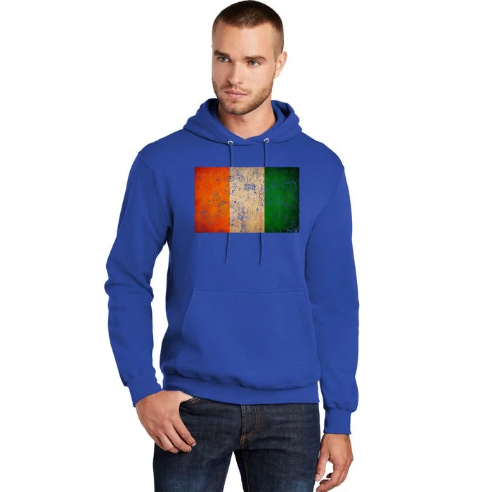 Retro Irish Flag Funny Gift Vintage Ireland Flag Funny Gift Irish Pride Gift Tall Hoodie