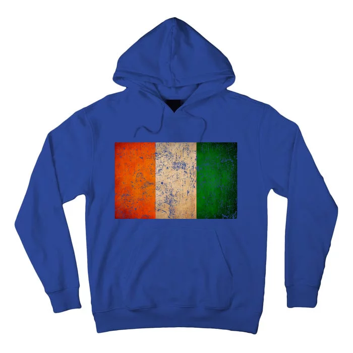 Retro Irish Flag Funny Gift Vintage Ireland Flag Funny Gift Irish Pride Gift Tall Hoodie