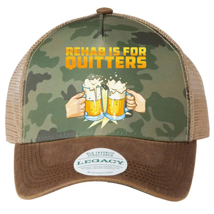 Rehab Is For Quitters Funny Rehabilition Wine Beer Lovers Legacy Tie Dye Trucker Hat