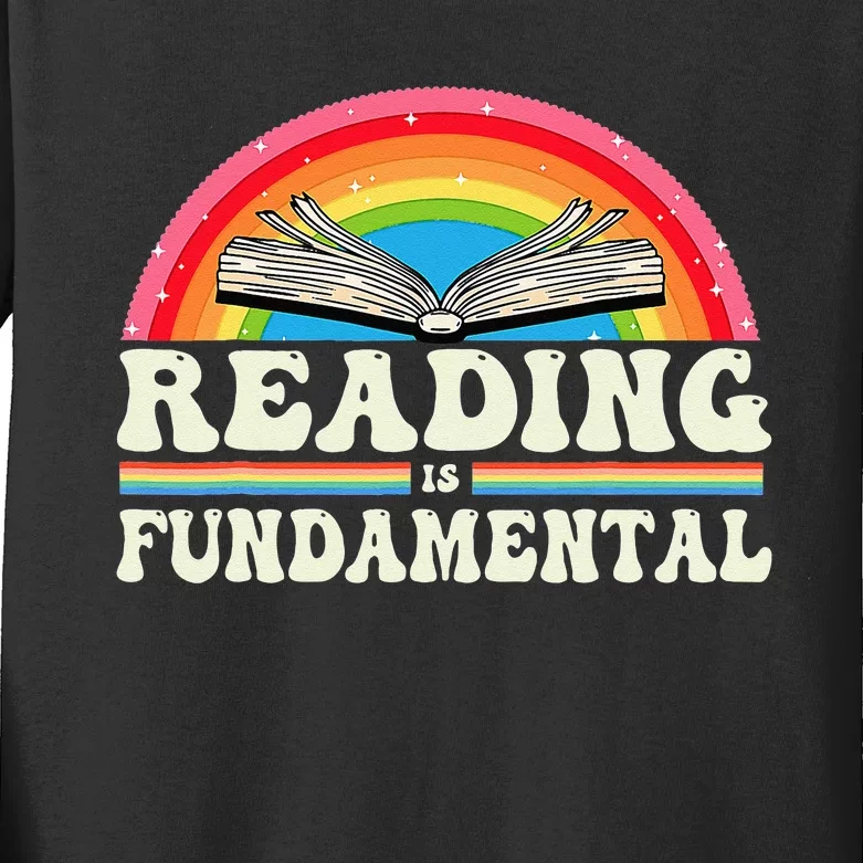 Reading Is Fundamental Geeky Bookworm Poetry Literature Kids Long Sleeve Shirt