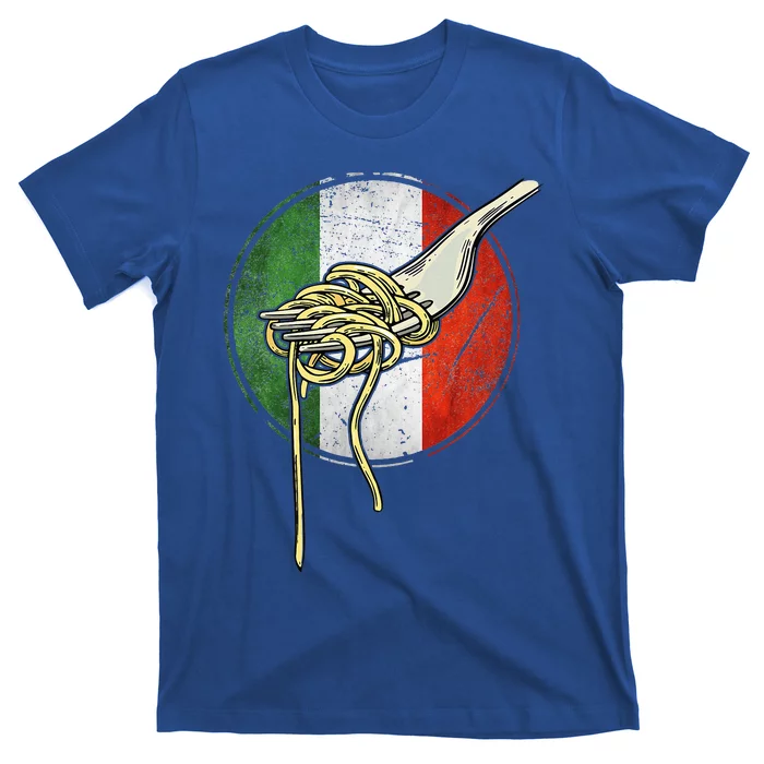 Retro Italian Flag Italy Spaghetti Italia Pasta  Wo T-Shirt