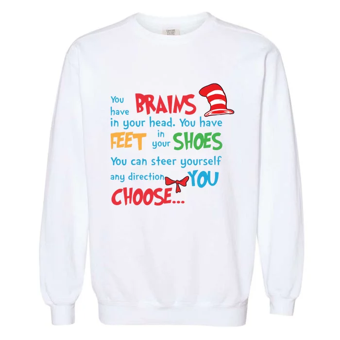 Reading Is For Everyone Reading Lover Reading Day Quote Read Across America Garment-Dyed Sweatshirt