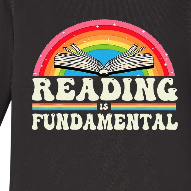 Reading Is Fundamental Geeky Bookworm Poetry Literature Baby Long Sleeve Bodysuit