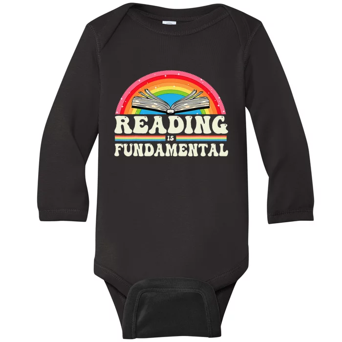 Reading Is Fundamental Geeky Bookworm Poetry Literature Baby Long Sleeve Bodysuit