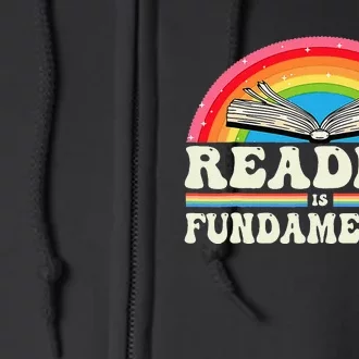 Reading Is Fundamental Geeky Bookworm Poetry Literature Full Zip Hoodie