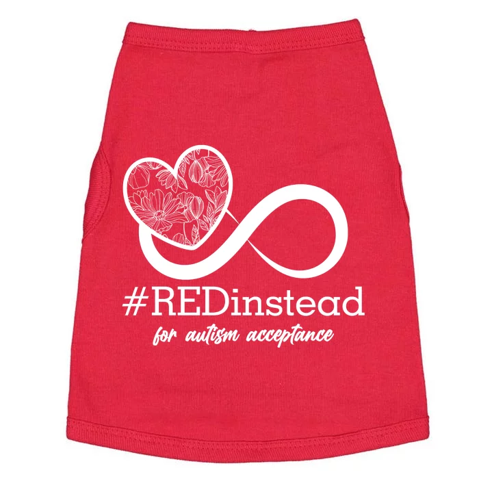 #Red Instead For Autism Acceptance Doggie Tank