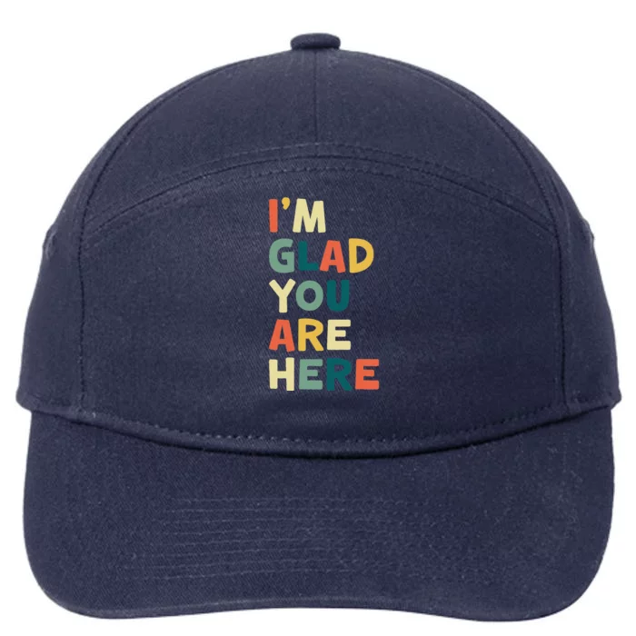 Retro I’m Glad You Are Here Women Teacher 7-Panel Snapback Hat