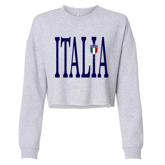 Retro Italia Gift Cropped Pullover Crew