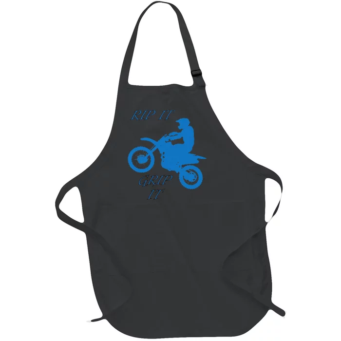 Rip It Grip It Motorcycle Dirt Bike Racing Full-Length Apron With Pocket