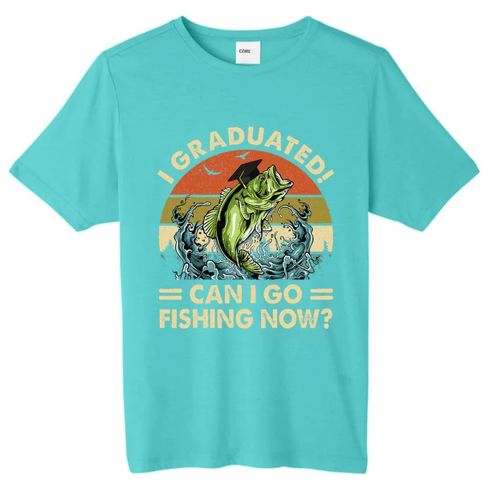 Retro I Graduated Can I Go Fishing Now Cute Graduation ChromaSoft Performance T-Shirt