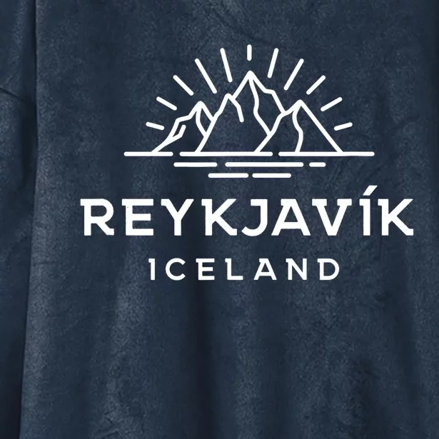 Reykjavik Iceland Glacier Hooded Wearable Blanket