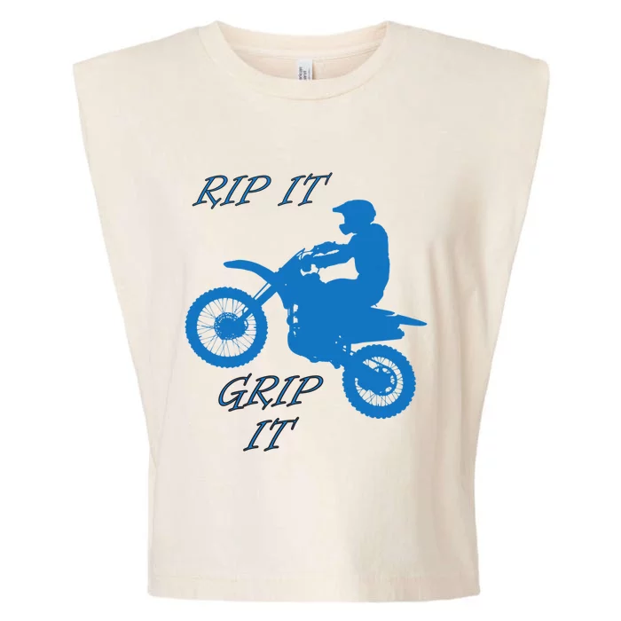 Rip It Grip It Motorcycle Dirt Bike Racing Garment-Dyed Women's Muscle Tee