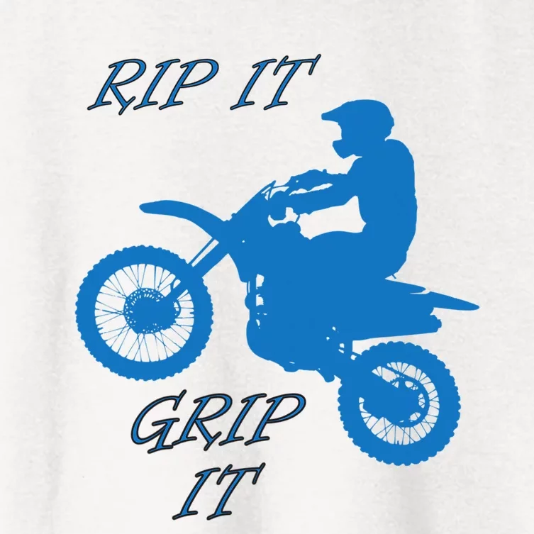 Rip It Grip It Motorcycle Dirt Bike Racing Women's Crop Top Tee