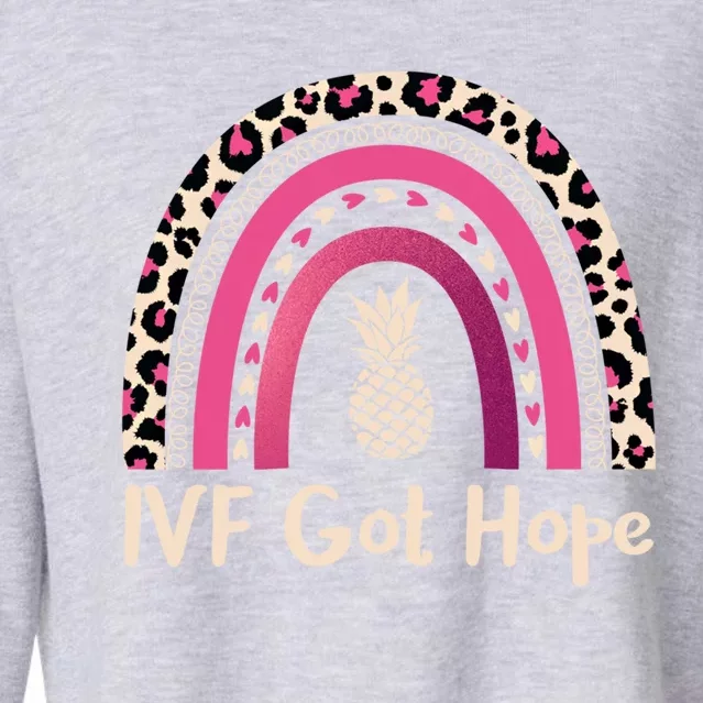 Rainbow Ivf Got Hope Ivf Pineapple For Transfer Day Cute Gift Cropped Pullover Crew