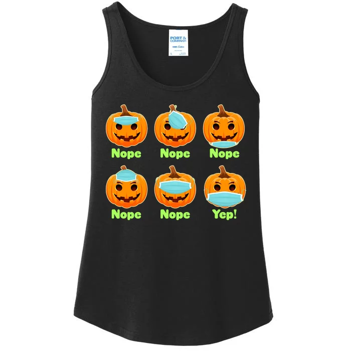 Right And Wrong Way To Wear Masks Pumpkins Ladies Essential Tank