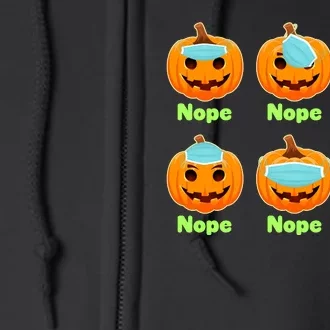 Right And Wrong Way To Wear Masks Pumpkins Full Zip Hoodie