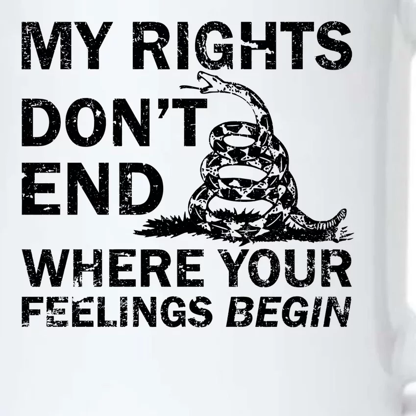 Rights Don't End Where Feelings Begin Black Color Changing Mug