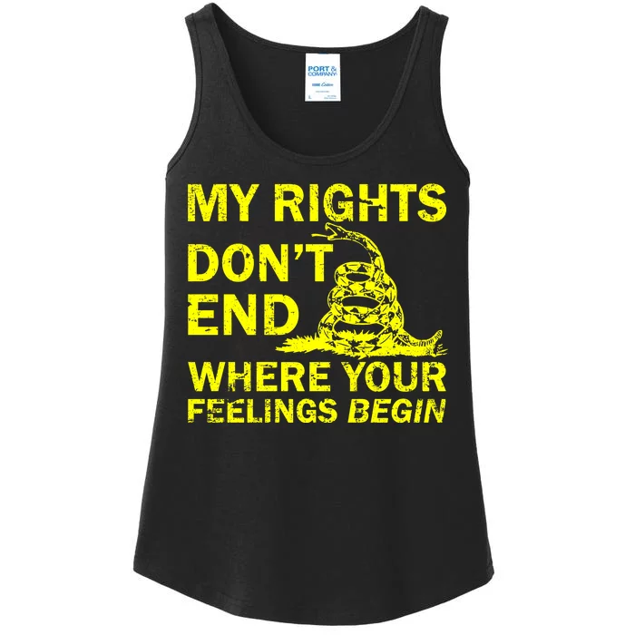 Rights Don't End Where Feelings Begin Ladies Essential Tank