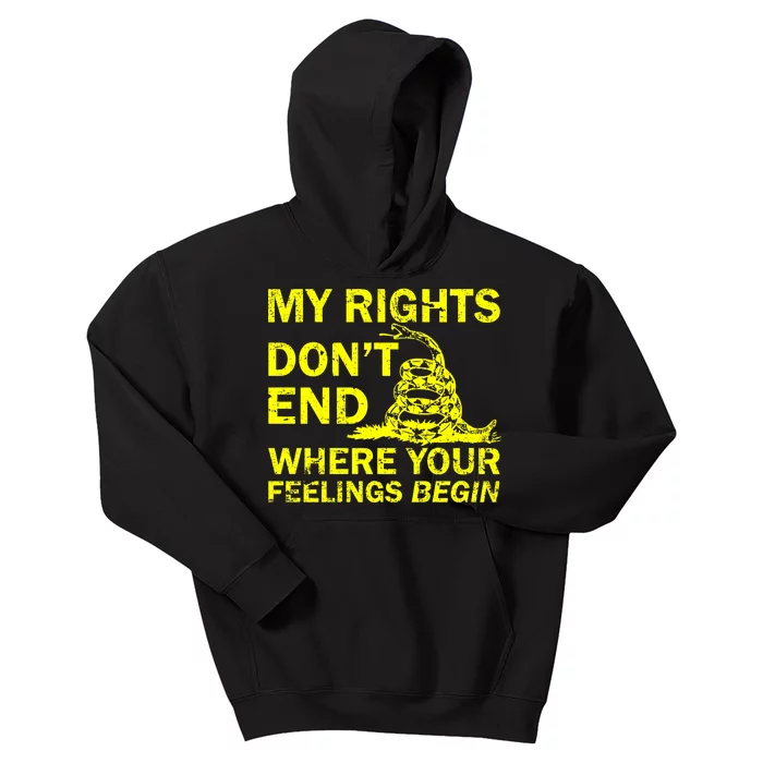 Rights Don't End Where Feelings Begin Kids Hoodie