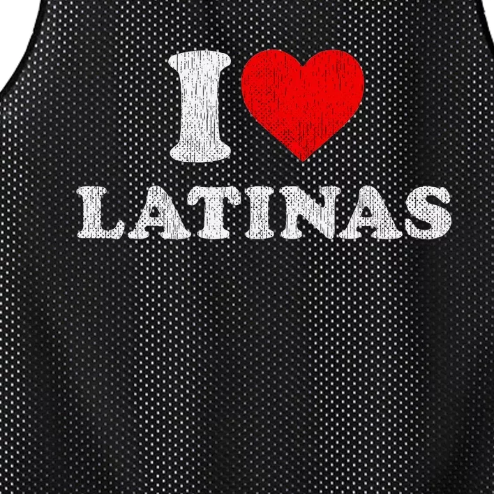 Retro I Heart Latinas Clothing I Love Latinas Mesh Reversible Basketball Jersey Tank