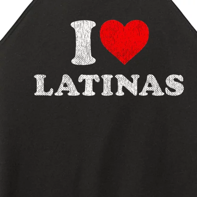 Retro I Heart Latinas Clothing I Love Latinas Women’s Perfect Tri Rocker Tank