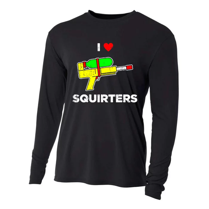 Retro I Heart Squirters Funny I Love Squirters Cooling Performance Long Sleeve Crew