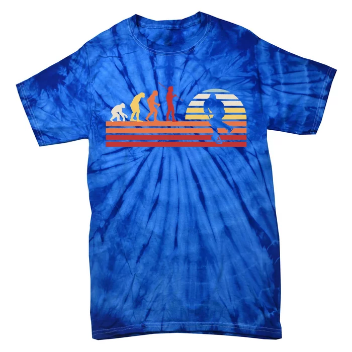 Retro Ice Hockey Player Gift Vintage Hockey Gift Tie-Dye T-Shirt