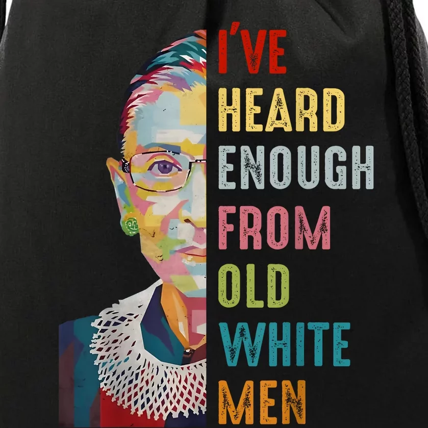 Rbg Ive Heard Enough From Old White Drawstring Bag