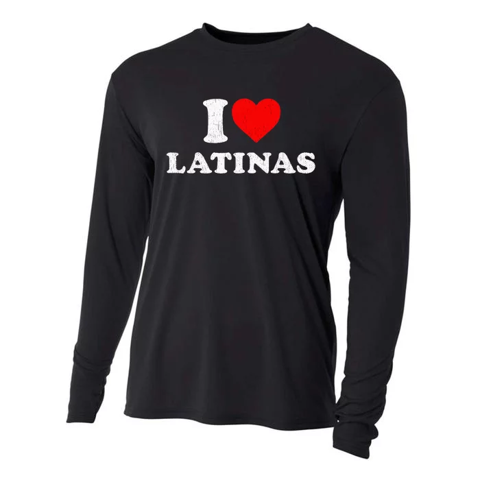 Retro I Heart Latinas Clothing I Love Latinas Cooling Performance Long Sleeve Crew