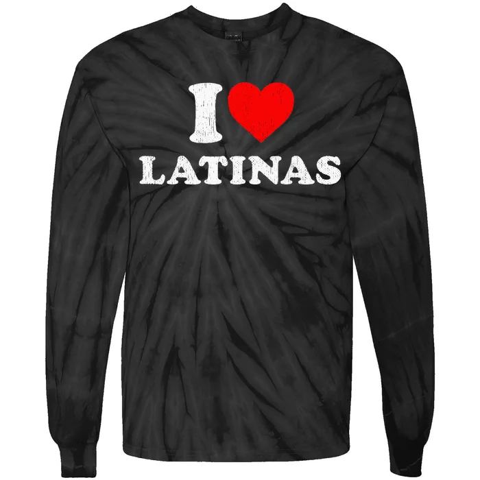 Retro I Heart Latinas Clothing I Love Latinas Tie-Dye Long Sleeve Shirt