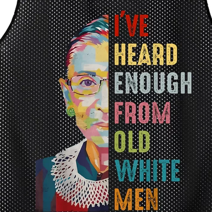 Rbg IVe Heard Enough From Old White Mesh Reversible Basketball Jersey Tank