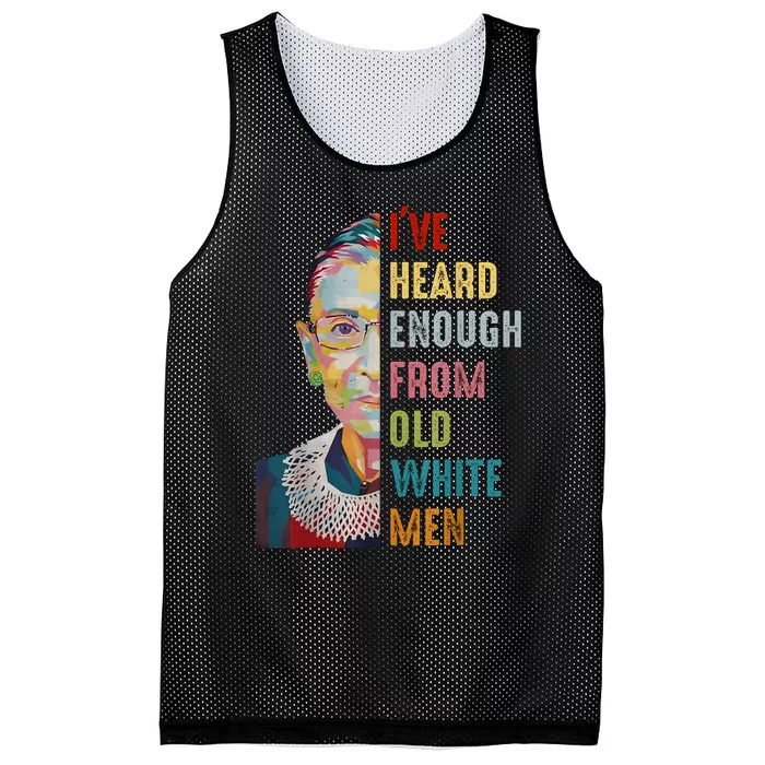 Rbg IVe Heard Enough From Old White Mesh Reversible Basketball Jersey Tank