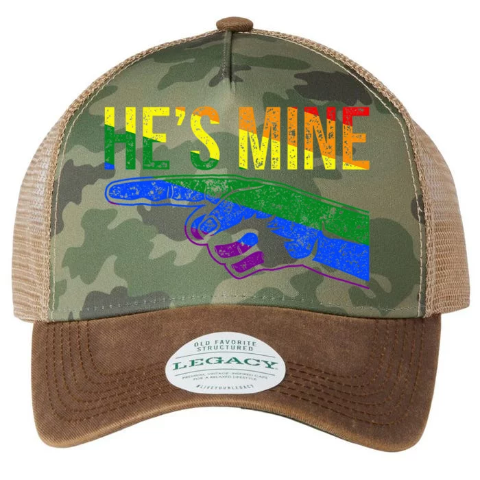 Retro I'm His He's Mine Gay Couples Im His Hes Mine Hes Mine Legacy Tie Dye Trucker Hat