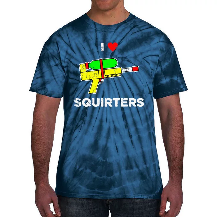 Retro I Heart Squirters Funny I Love Squirters Tie-Dye T-Shirt