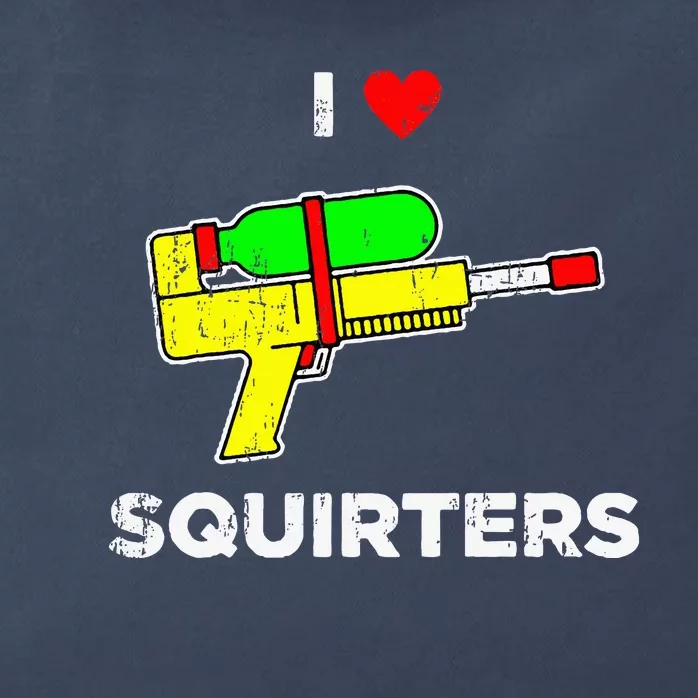 Retro I Heart Squirters Funny I Love Squirters Zip Tote Bag