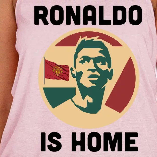 Ronaldo Is Home Manchester Women's Knotted Racerback Tank