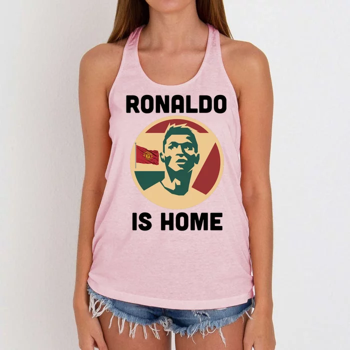 Ronaldo Is Home Manchester Women's Knotted Racerback Tank