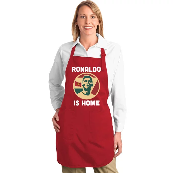 Ronaldo Is Home Manchester Full-Length Apron With Pocket