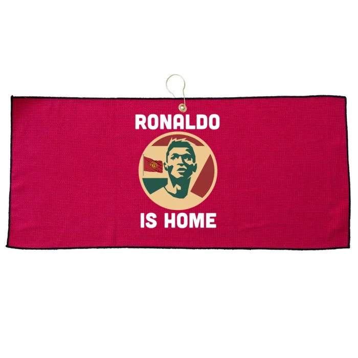 Ronaldo Is Home Manchester Large Microfiber Waffle Golf Towel