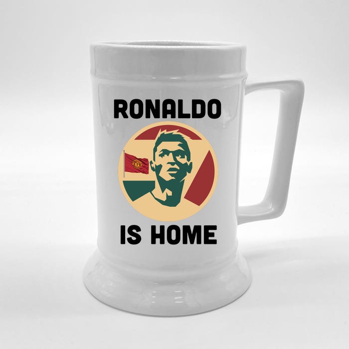 Ronaldo Is Home Manchester Front & Back Beer Stein