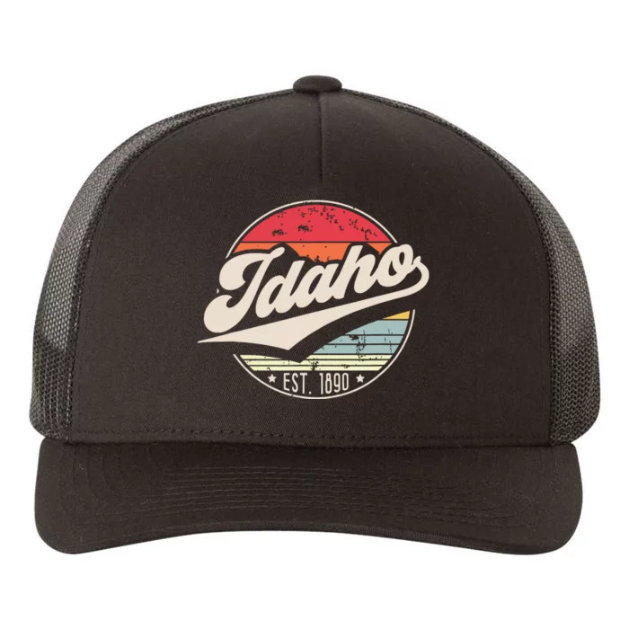 Retro Idaho Home State Id Cool 70s Style Sunset Yupoong Adult 5-Panel Trucker Hat