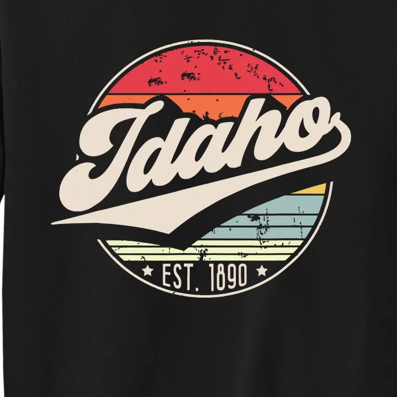 Retro Idaho Home State Id Cool 70s Style Sunset Sweatshirt