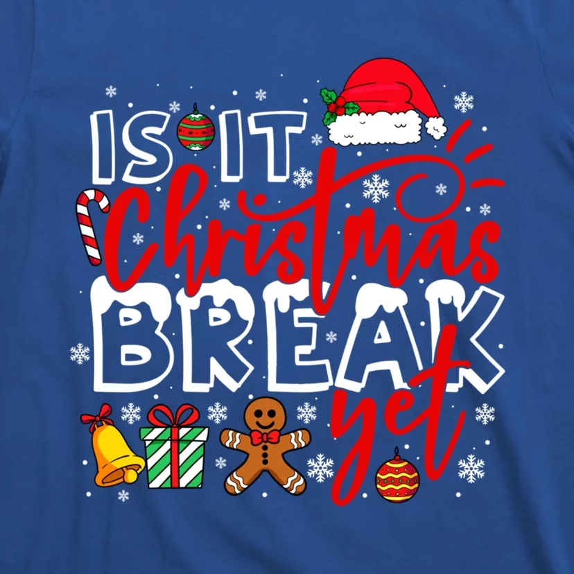 Retro Is It Christmas Break Yet Retro Xmas Winter Saying Gift T-Shirt