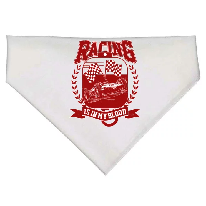 Racing Is In My Blood USA-Made Doggie Bandana