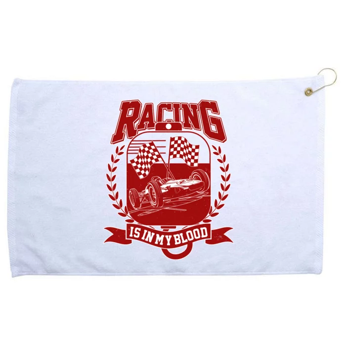 Racing Is In My Blood Grommeted Golf Towel