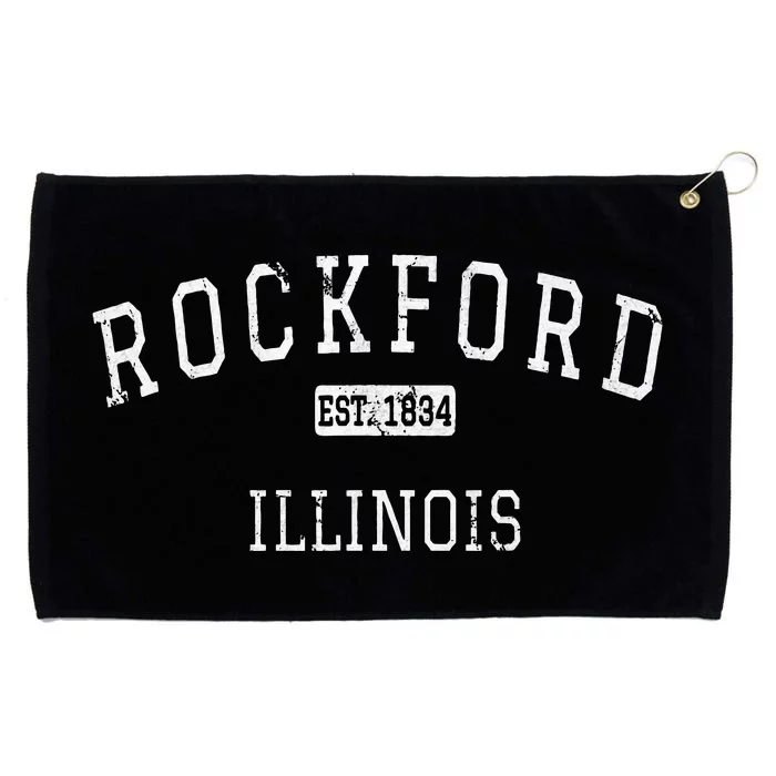 Rockford Illinois Il Vintage Grommeted Golf Towel